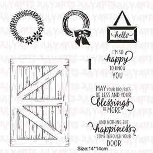 6.6x4.4inch Door Background Clear Stamp and Dies Set Die Cuts Metal Cutting Die for Scrapbooking Card Making