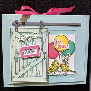 6.6x4.4inch Door Background Clear Stamp and Dies Set Die Cuts Metal Cutting Die for Scrapbooking Card Making