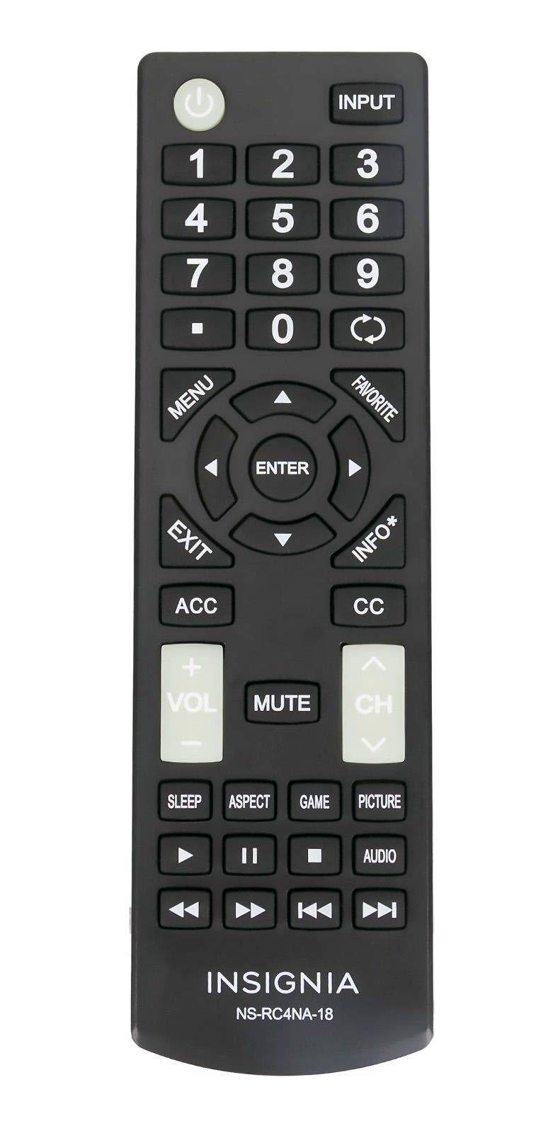 USARMT Remote Control Compatible with NS-RC4NA-18 for Insignia TV NS-32D311NA17 NS-32D311MX17 NS-40D420NA18 NS-49D420NA18 NS-55D420NA18 NS-40D420MX18 NS-55D420MX18 NS-39D31