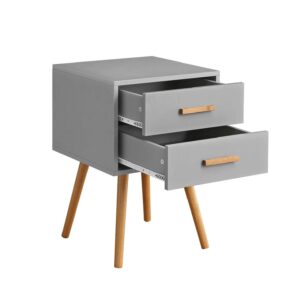 Convenience Concepts Oslo 2 Drawer End Table, Gray