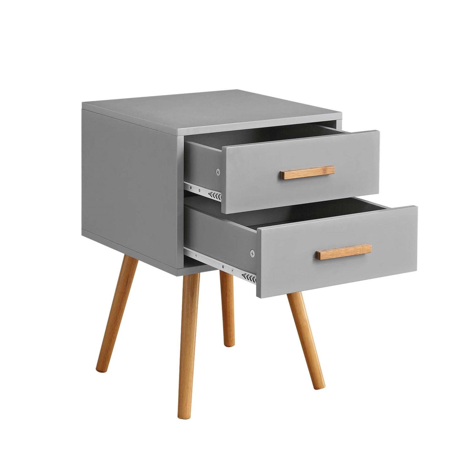 Convenience Concepts Oslo 2 Drawer End Table, Gray