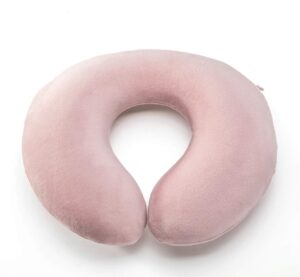 aurelius baby travel pillow,infant head and neck support pillow for car seat,stroller (pink)