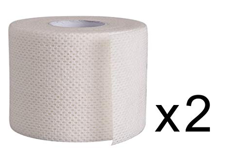 Areza Medical Surgical Tape, Two Rolls, Porous Skin Soft Fabric Cloth Adhesive Tape 2" x 10 Yards