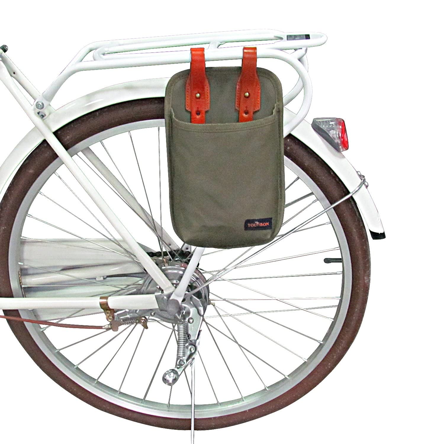 TOURBON Cycling Bike Bicycle Bag U-lock holster pouch - Canvas and Leather