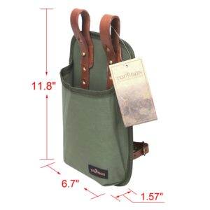 TOURBON Cycling Bike Bicycle Bag U-lock holster pouch - Canvas and Leather