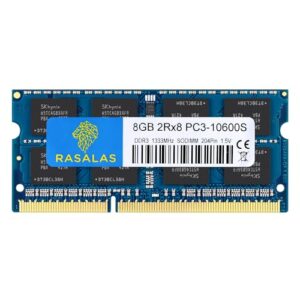 Rasalas 8GB DDR3 PC3-10600S DDR3 1333MHz 1.5V CL9 Ram 2RX8 PC3 204 Pin SODIMM Laptop Notebook Computer Memory Ram Module Chips