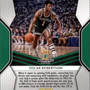 2018-19 Panini Prizm Dominance Prizms Silver #5 Oscar Robertson Milwaukee Bucks NBA Basketball Trading Card