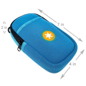 EPI-TEMP Epipen Insulated Case for Kids, Adults – Smart Carrying Pouch, Storage Bag, Powered by PureTemp Phase Change Material to Keep Epinephrine in Safe Temperature Range (Teal)