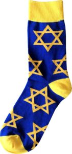 blue star of david symbol mens cotton socks