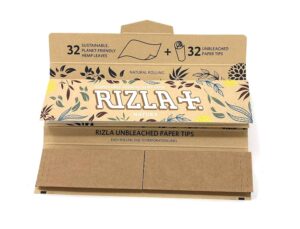 5 x rizla natura combi pack - (32 king size super slim leaves + unbleached paper tips)