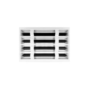 BUILDMART - 12x8 Modern AC Vent Cover - Decorative White Air Vent - Standard Linear Slot Diffuser - Register Grille for Ceiling, Walls & Floors - Texas Buildmart