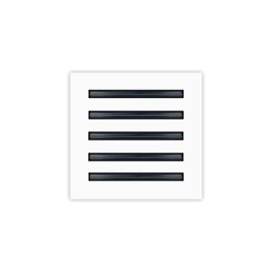 buildmart - 10x10 modern ac vent cover - decorative white air vent - standard linear slot diffuser - register grille for ceiling, walls & floors - texas buildmart