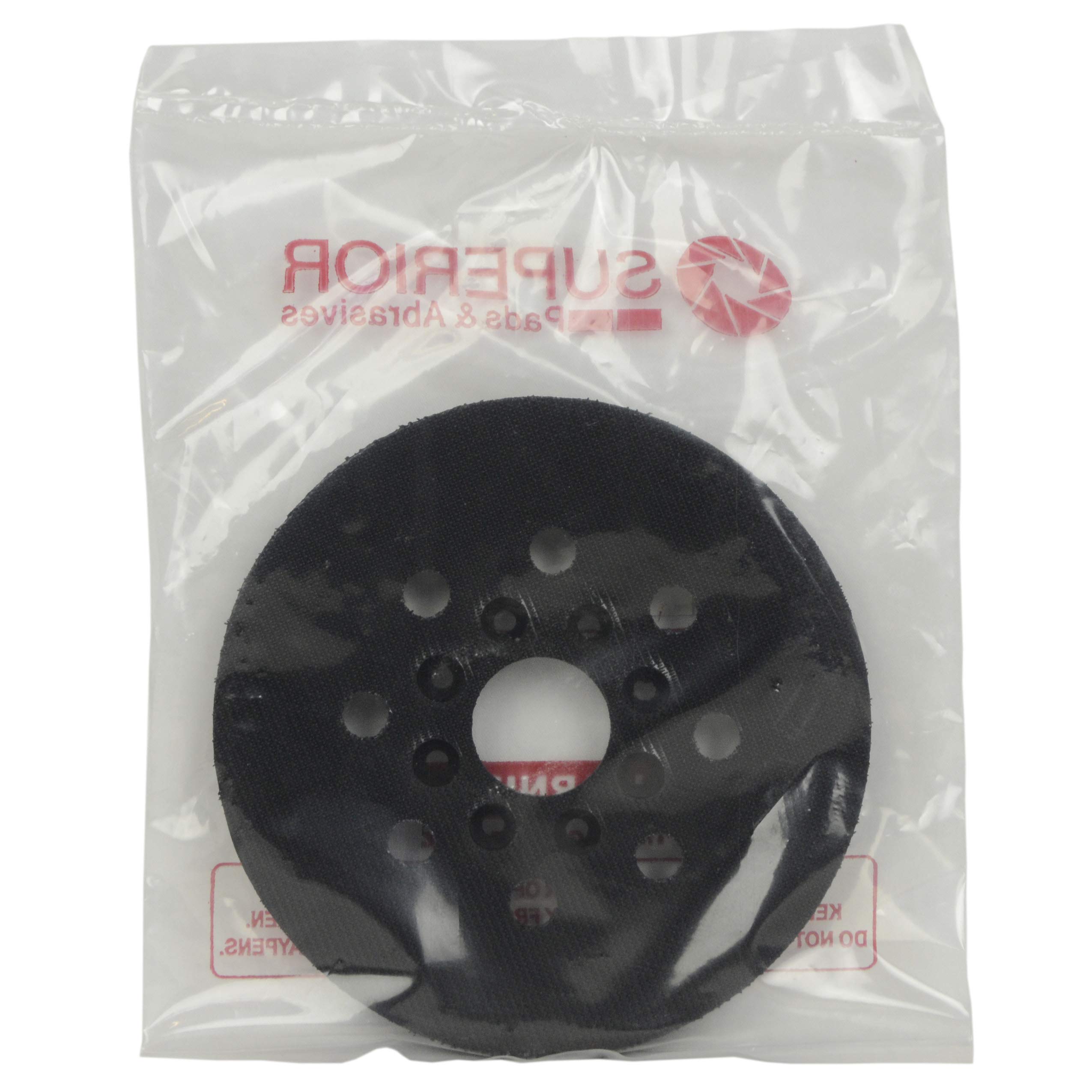 Superior Pads and Abrasives RSP42 5 inch Diameter 8 Vacuum Holes Hook & Loop Sanding Pad Replaces Bosch 2610955945 / RS034-4 Pack