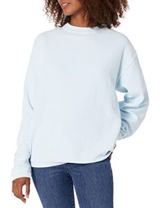 charles river apparel womens camden crew neck sweatshirt, chambray, medium us