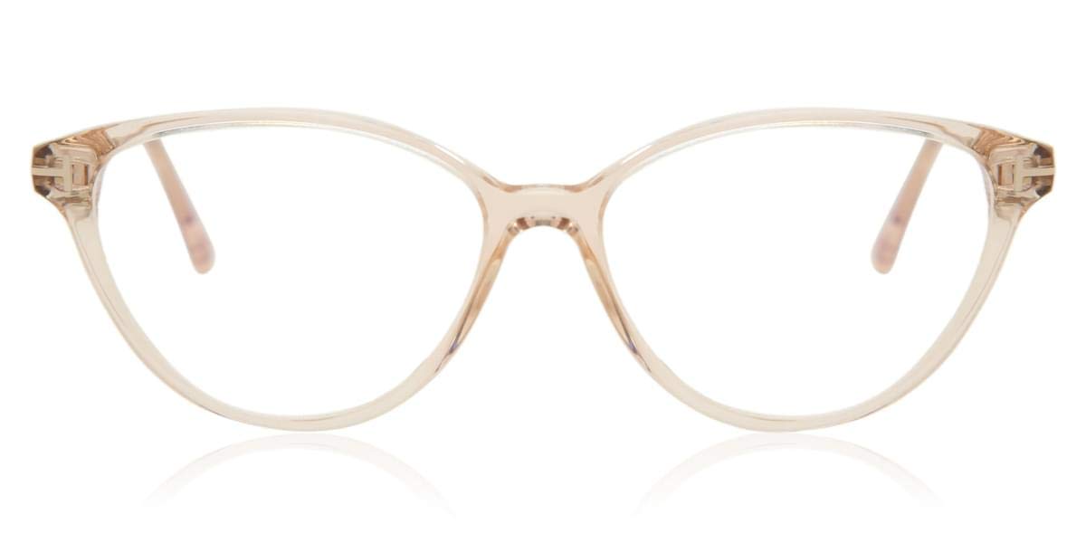 Tom Ford FT5545-B Peach/Clear Lens Eyeglasses