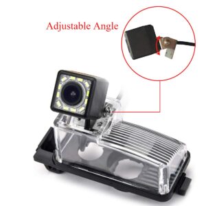 aSATAH 12 LED Adjustable Angle Car Rear View Camera for Nissan Tiida/Versa Hatchback/Grand Livina/Pulsar/Fairlady Z & Vehicle Camera Waterproof Reversing Backup Camera (12 LED Adjustable Angle)