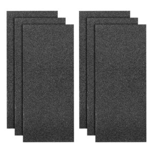 hb charcoal activated carbon replacement pre filters compatible with hb 04383, 04384 and 04386,heavy duty dense carbon filters 6 packs