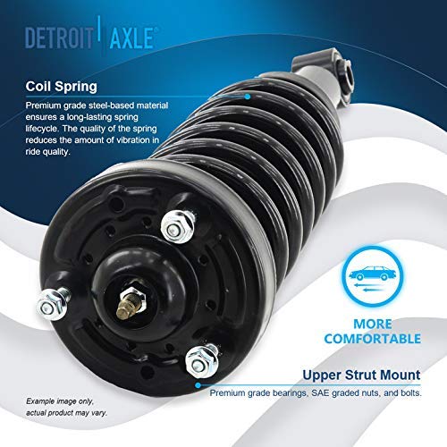 Detroit Axle - 4WD Struts Shocks for 2009-2013 Ford F-150 Complete 2 Front Struts with Coil Spring 2 Rear Shock Absorbers 2010 2011 2012 Replacement Quick Install Ready Struts Assembly