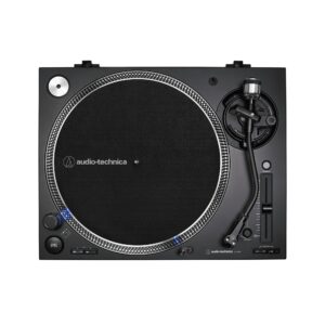 Audio-Technica AT-LP140XP-BK Direct-Drive Professional DJ Turntable, Black, Hi-Fi, Fully Manual, 3 Speed, High Torque Motor