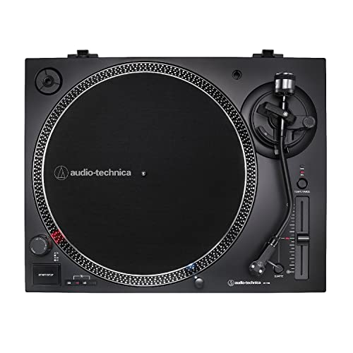 Audio-Technica AT-LP120XUSB-BK Direct-Drive Turntable (Analog & USB), Fully Manual, Hi-Fi, 3 Speed, Convert Vinyl to Digital, Anti-Skate and Variable Pitch Control Black