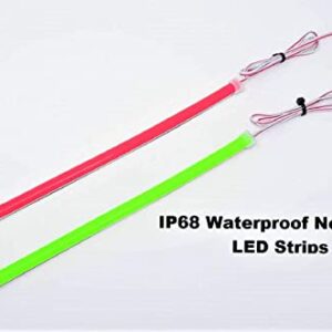 Green Blob Outdoors Marine Navigation LED Strips Kit for Pontoon, Bass, Sk,i Wave Runner, Jon Boats and Kayaks (Neon Style Red, Green)