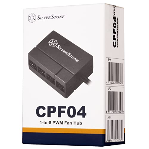 SilverStone Technology Silverstone 8-Port PWM Fan Hub/Splitter for 4-Pin & 3-Pin Fans* in Black SST-CPF04-USA (Newest Version)