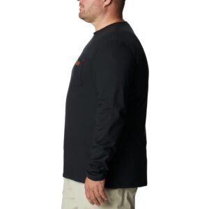 Columbia Men's Roughtail Work Long Sleeve Pocket Tee, Black, Large