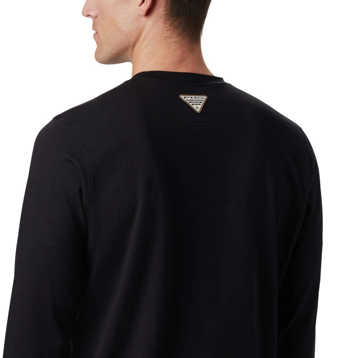 Columbia Men's Roughtail Work Long Sleeve Pocket Tee, Black, Large