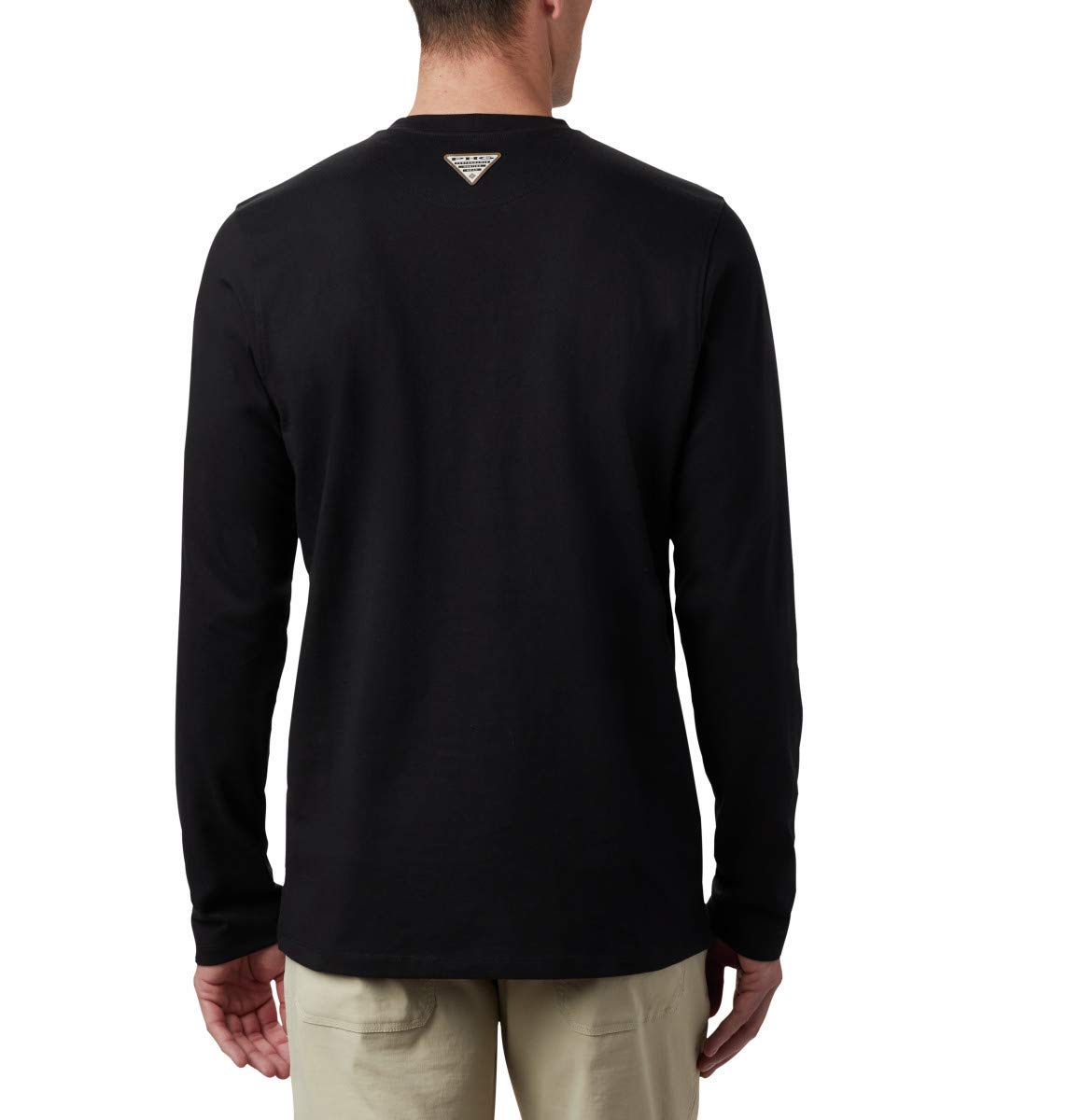 Columbia Men's Roughtail Work Long Sleeve Pocket Tee, Black, Large