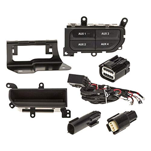 Mopar 82215190AD Auxiliary Switch Bank Kit Jeep Wrangler Black