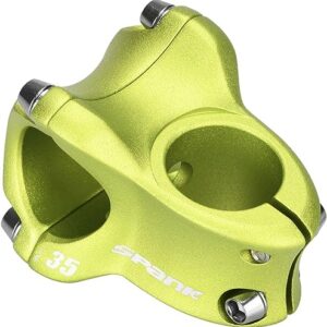 Spank Spike Race 2 Shot-Peen Anodized MTB Bicycle Stem (Green, 50mm), Lightweight and Strong Alloy Stem for Mountain Bike, Mountain Bike Stem Short Handlebar, Stem for Most Bicycle, Cycling