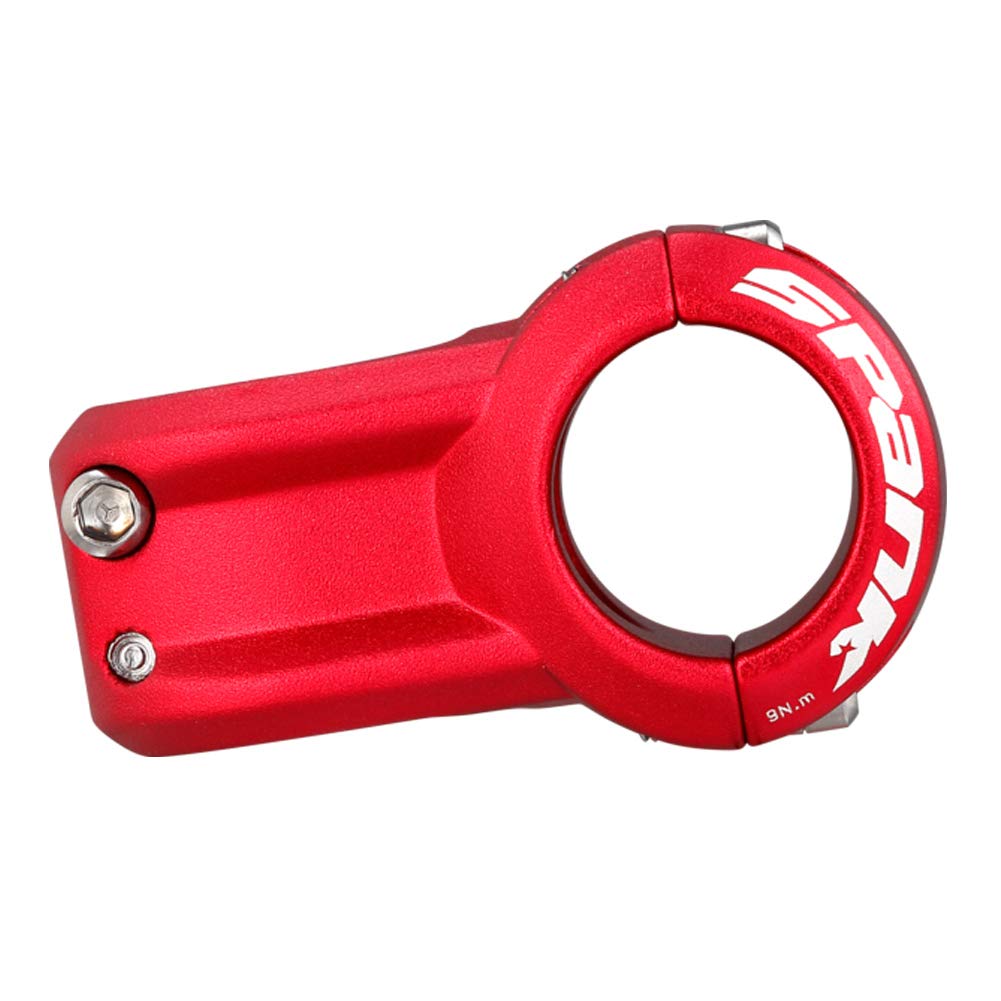 Spank Spoon 2 Freeride All-Mountain Enduro MTB Bicycle Stem (Red), Lightweight and Strong Alloy Stem for Mountain Bike, Mountain Bike Stem Short Handlebar, Stem for Most Bicycle, Cycling