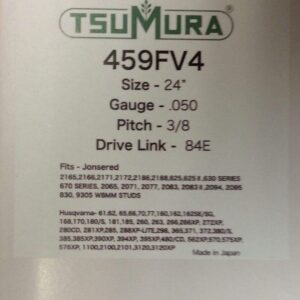 "Tsumura 24"" Guide Bar 3/8-050-84DL Compatible with Makita, Husqvarna, Jonsered, Dolmar 240RNDD009", Standard, 24"" bar" (459FV4)