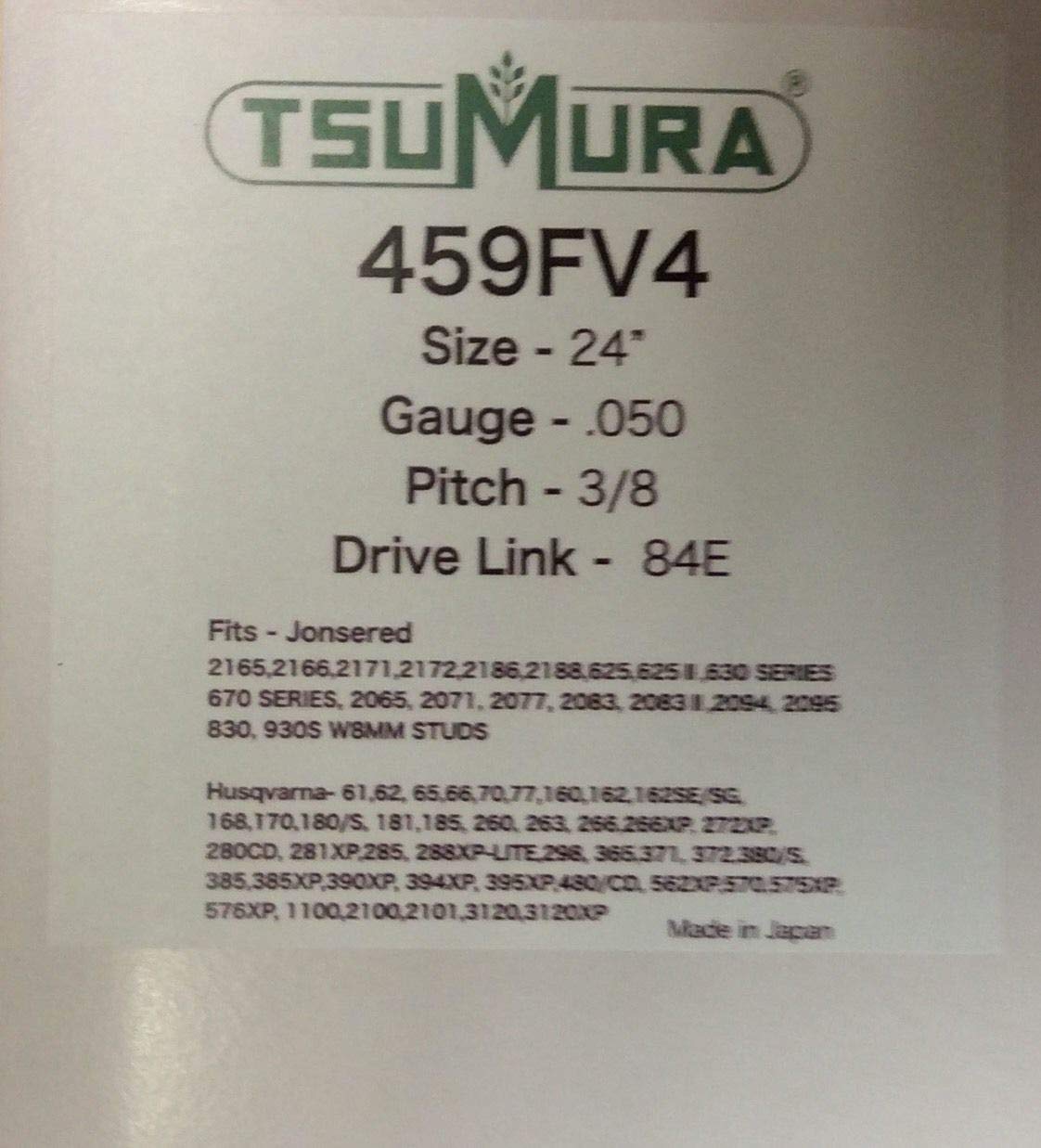 "Tsumura 24"" Guide Bar 3/8-050-84DL Compatible with Makita, Husqvarna, Jonsered, Dolmar 240RNDD009", Standard, 24"" bar" (459FV4)