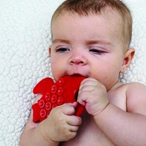 POPPIES Red The Rocket BPA-Free Silicone Suction Cup Teether, Sensory, Bath Toy