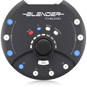 tc helicon blender portable 12 x 8 stereo mixer with 12 x 2 usb audio interface and remote control