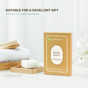 CROVIN Natural Loofah Exfoliating Body Scrubber, Made with Natural Shower Loofah Sponge for Men and Women’s SPA - 6 Count Gifts Exfoliating Loofah Sponge Package,Perfect for Bath Shower