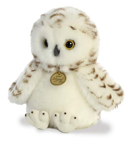 Aurora® Adorable Miyoni® Tots Snowy Owlet Stuffed Animal - Lifelike Detail - Cherished Companionship - White 10 Inches