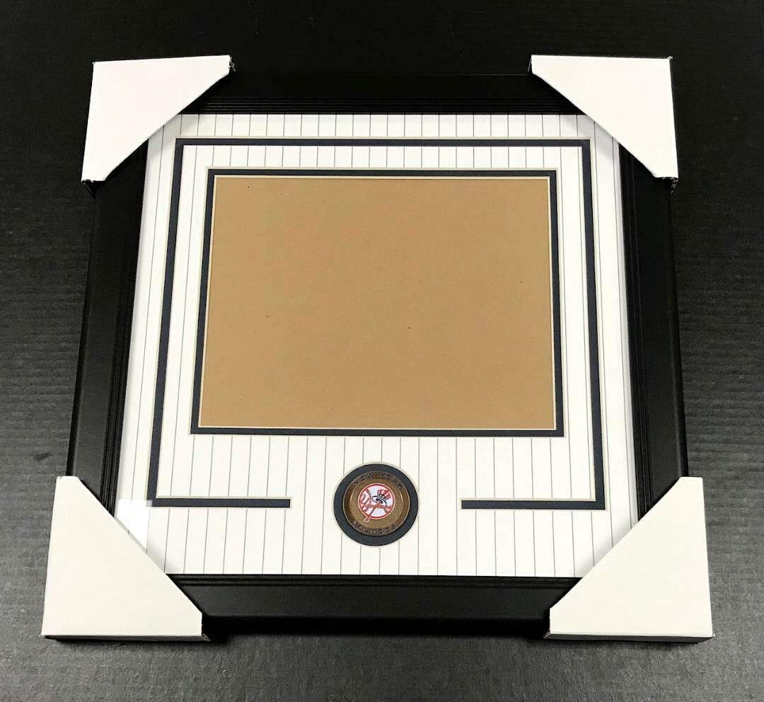 PINSTRIPE NEW YORK YANKEES Medallion Frame Kit 8x10 Photo Double Mat HORIZONTAL