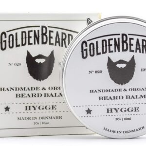 Bio Beard Balm -HYGGE - 60ML - 100% Organic by -Golden Beards- NON SCENTED Beard Oil