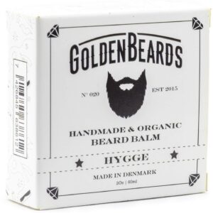 Bio Beard Balm -HYGGE - 60ML - 100% Organic by -Golden Beards- NON SCENTED Beard Oil