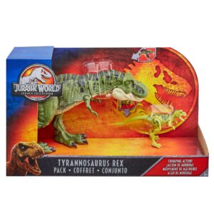 Jurassic World Tyrannosaurus Rex and Baby Tyrannosaurus Rex Jointed Dinosaur Figurines Toy Set for Children GCT98