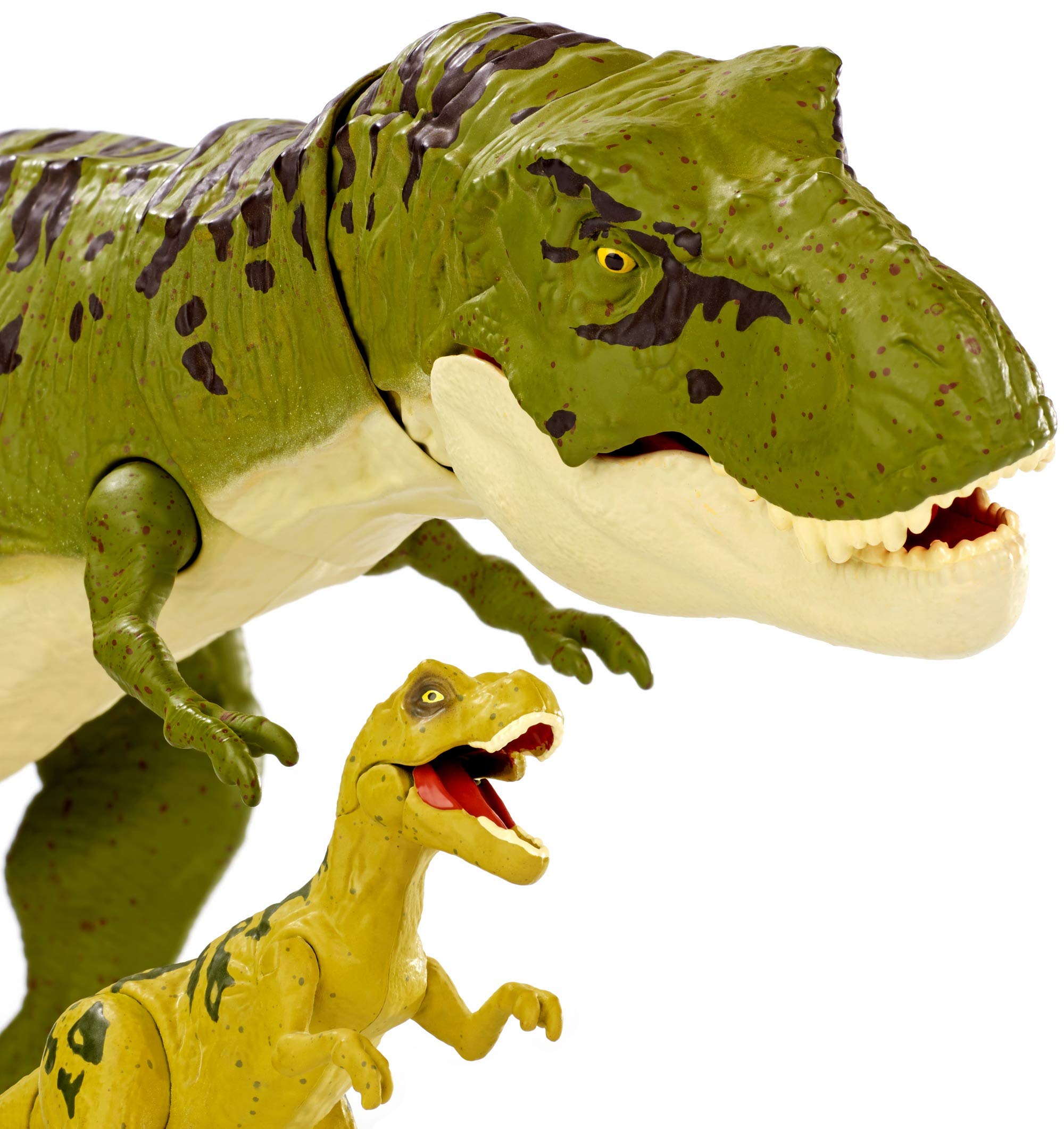 Jurassic World Tyrannosaurus Rex and Baby Tyrannosaurus Rex Jointed Dinosaur Figurines Toy Set for Children GCT98