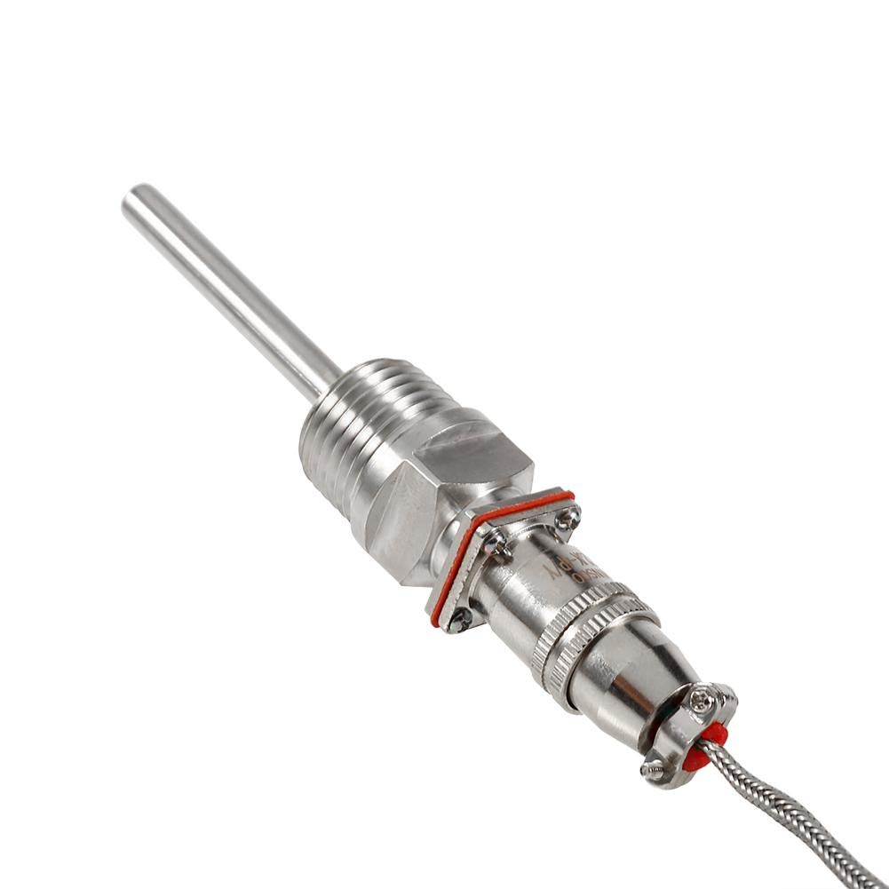 PT100 Thermocouple Temperature Sensor Probe 1/2" NPT Thread Connector with 3 Wires 2M Cable, -58~572°F (-50~300°C)