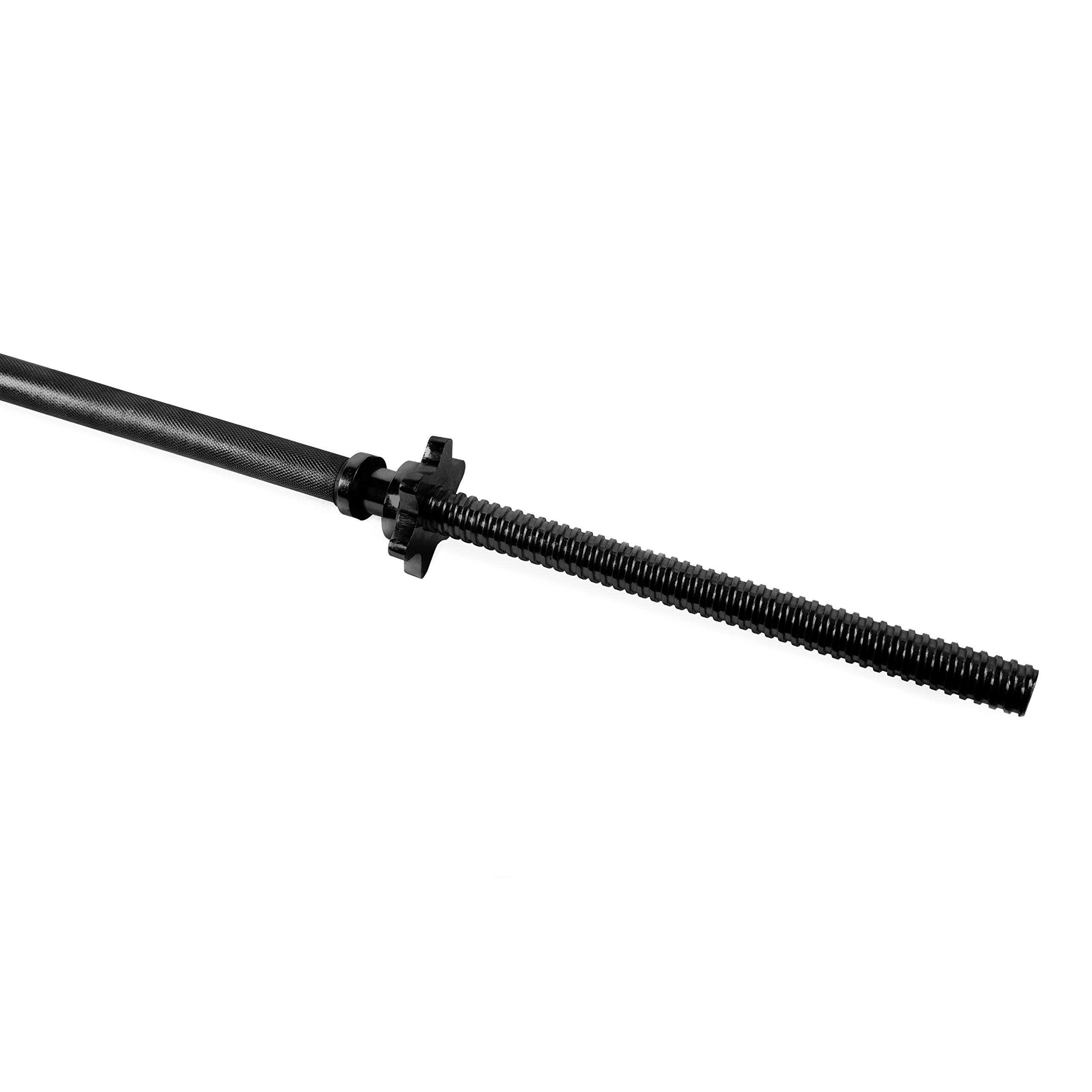 CAP Barbell 57" Standard Solid Threaded Bar with Star-Lock Collars, 1-inch