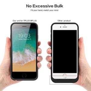 Battery Case for iPhone 8plus/7plus/6 Plus/6s Plus, Upgraded [8500mAh] Protective Portable Charging Case Rechargeable Extended Battery Pack for Apple iPhone 8plus/7plus/6 Plus/6s Plus(5.5') - Black