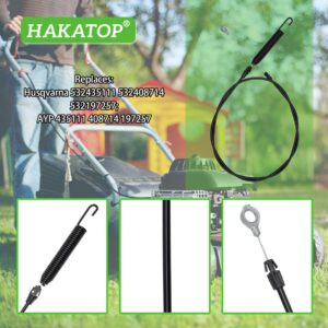 HAKATOP Deck Engagement Clutch Cable 435111 532435111 for Craftsman Sears POULAN Husqvarna 532435111 532408714 532197257 AYP 435111 408714 197257