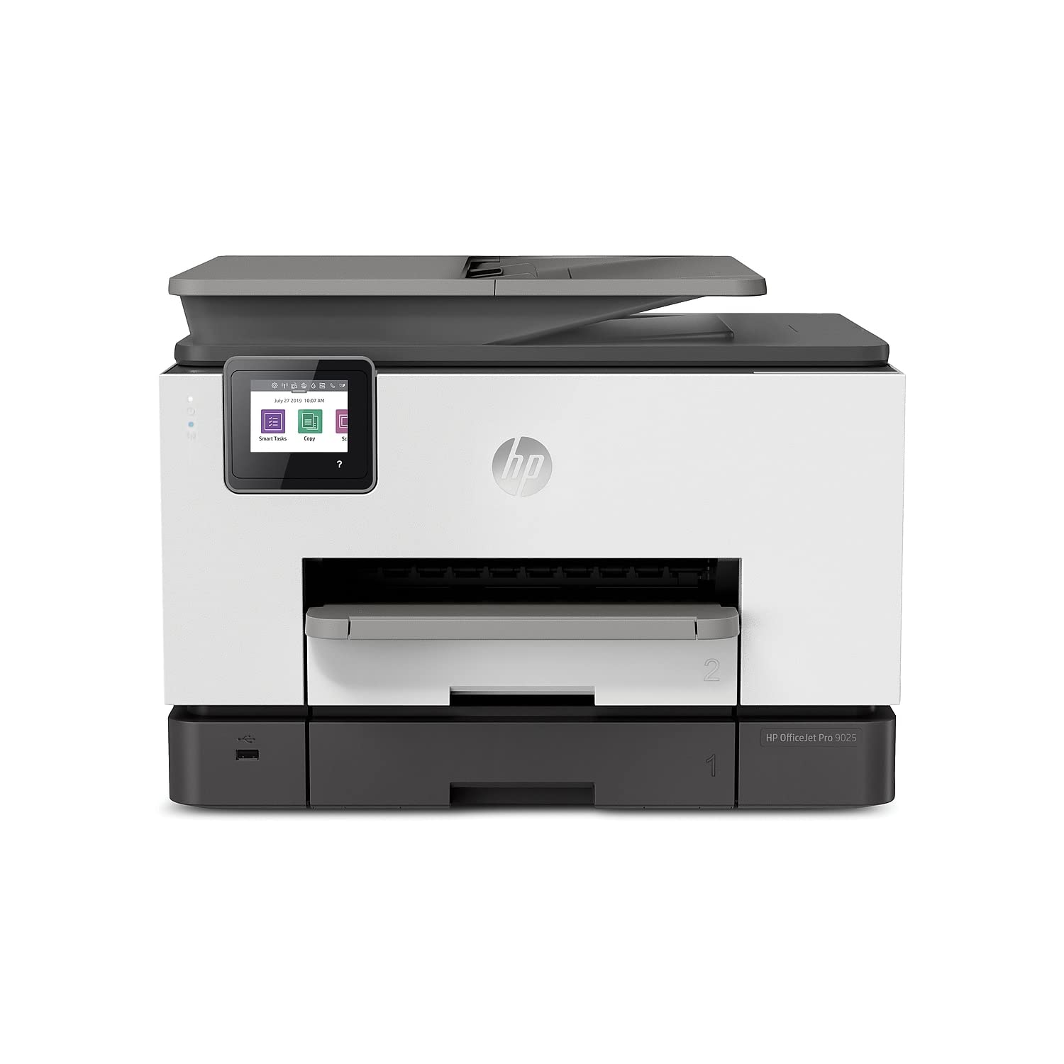 HP OfficeJet Pro 9025 All-in-One Wireless Color Printer, Single-pass (Automatic) Document Feeder & Two Paper Trays, Smart Home Office Productivity, Instant Ink, Works with Alexa (1MR66A)