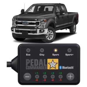 pedal commander for ford f350 super duty trucks 2011-2024 throttle response controller fits: base, xl, xlt, king ranch, lariat, limited, tremor, platinum gas & diesel, f-350 truck accessories