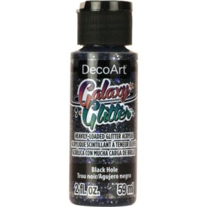 deco art decoart galaxy glitter acrylic paint 2oz-black hole,